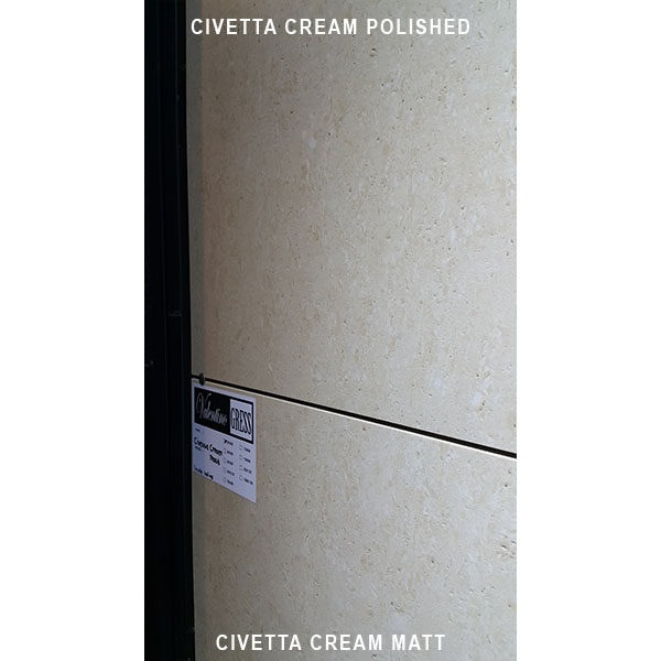 VALENTINO GRESS: Valentino Gress Civetta Cream Matt (real holes) 60x60 - small 2